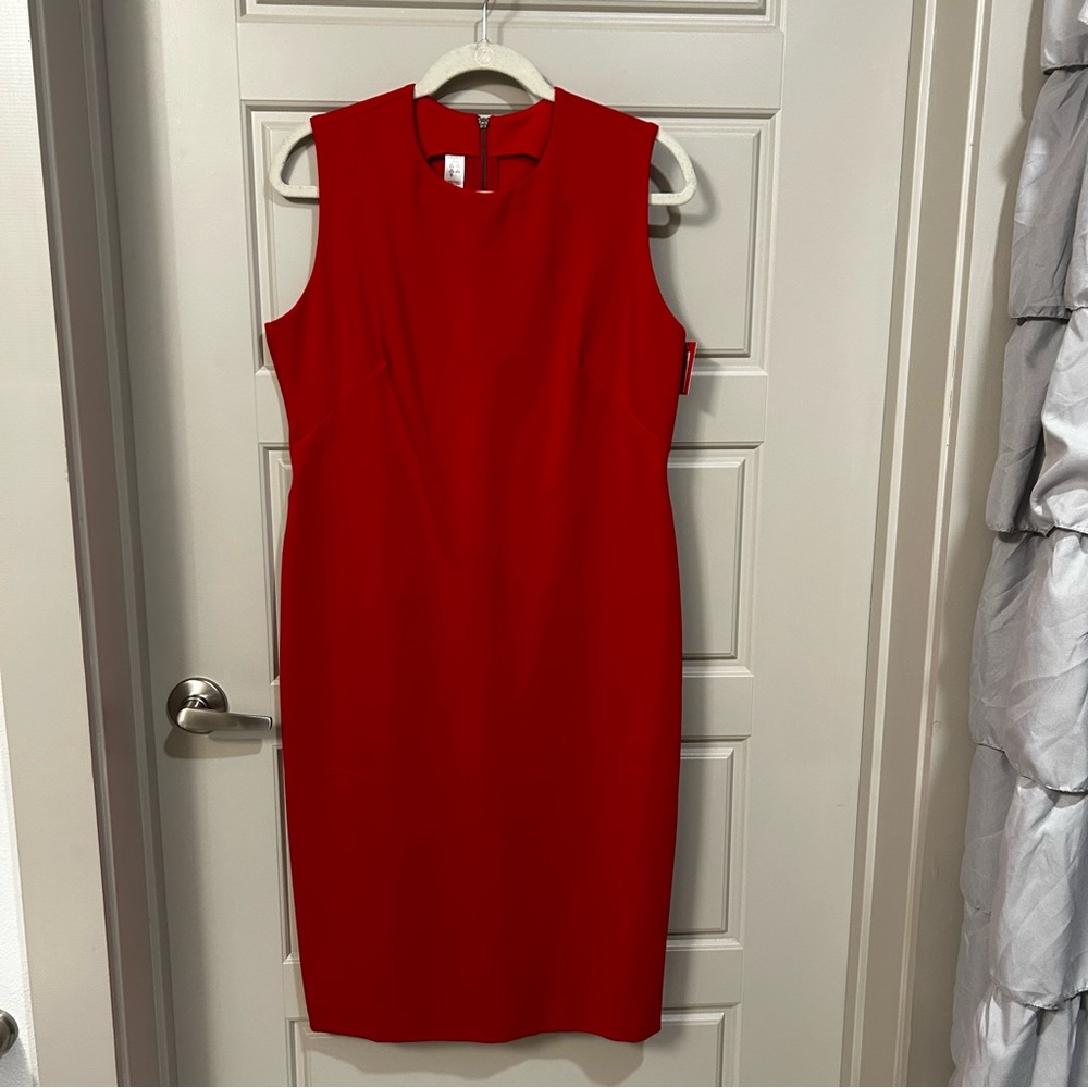 NWT SPANX Red Midi Dress